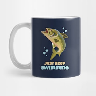 Just Keep Swimming Vintage Fish Mug